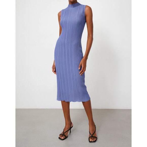 Rails Wakely Striped Sleeveless Midi Dress In Jewel Periwinkle Size Large - Picture 1 of 10